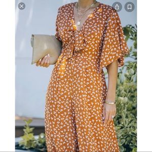 Vici Alaia Tie Front Jumpsuit